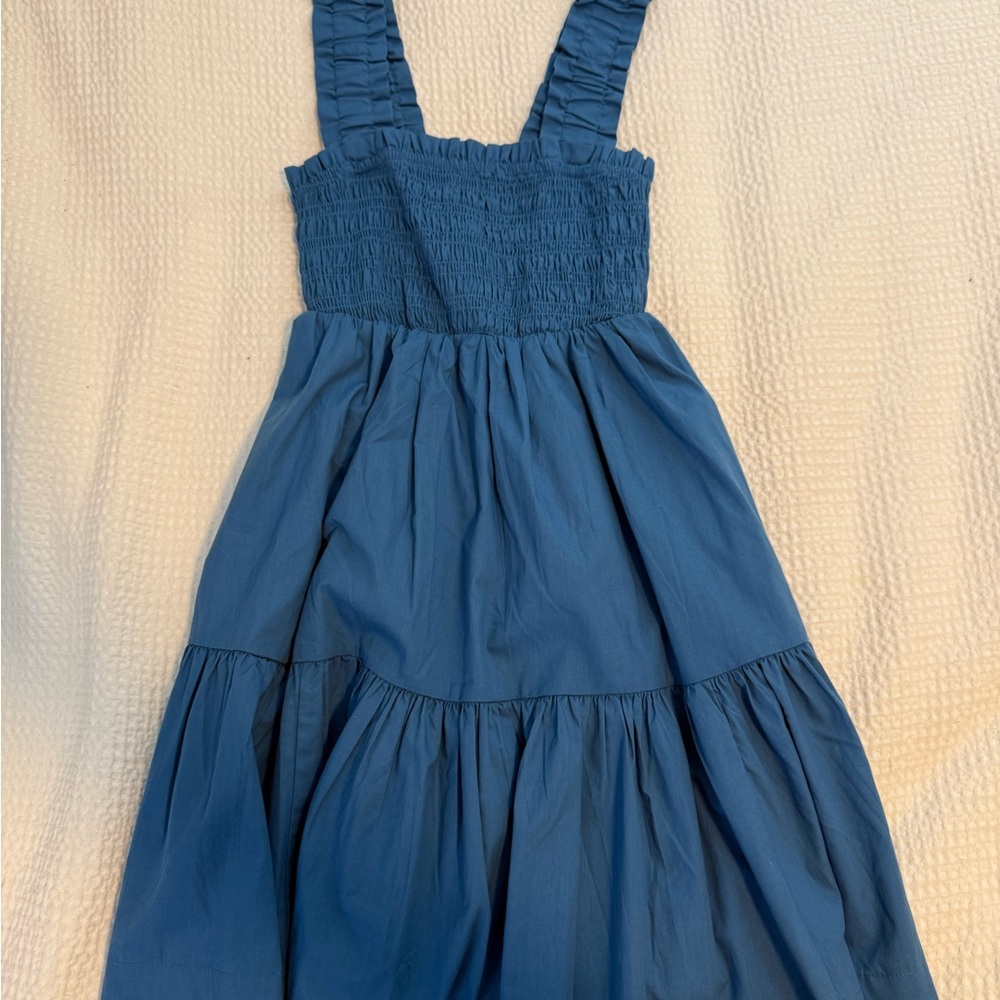 Abercrombie & Fitch Ruched Blue Dress